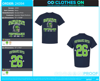 ServiceNow Spartan State Performance Tees