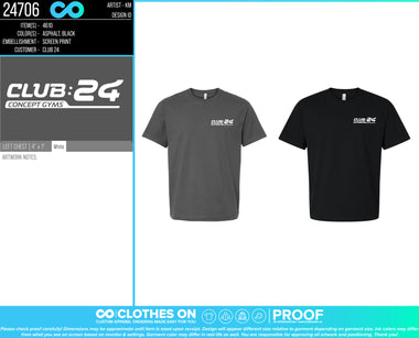 Club 24 Concept Gyms Oversized Tees August 2026