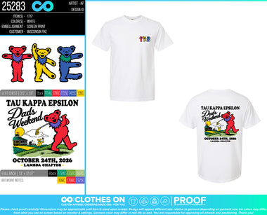 Wisconsin TKE Parents Weekend Tees Fall 2026