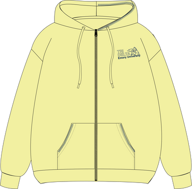 Emory Tri Delta Fall 2026 Heavyweight Stitched Hood Zip-Up