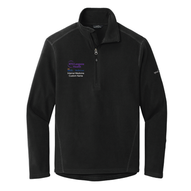 NYU Langone Eddie Bauer Men's 1/2 Zip Microfleece Jacket