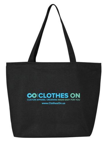 Clothes On Jumbo Zippered Tote