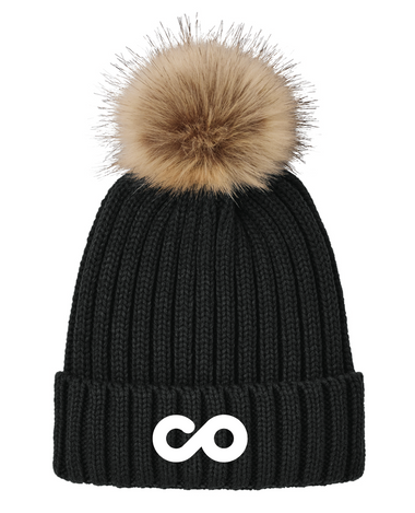 Clothes On Embroidered Pom Beanie