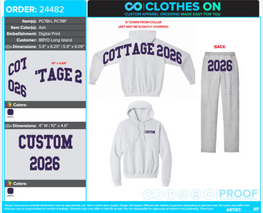 BBYO Cottage Summer 2026 Sweat Sets