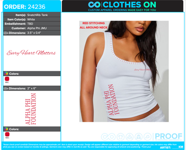 JMU Alpha Phi Recruitment Philanthropy Tanks