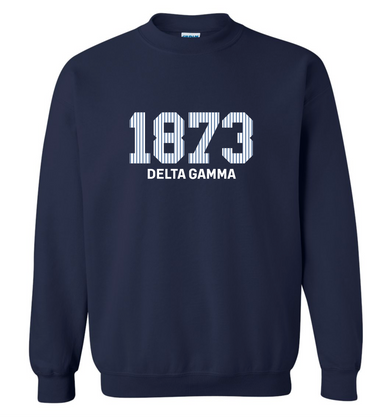 W&J Delta Gamma Fall 2026 Crewneck (Stripe Design)