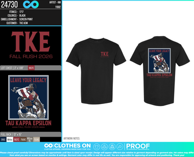 UCM TKE Fall 2026 Rush T-Shirts