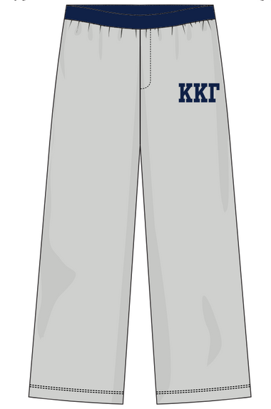 Binghamton KKG Fall 2026 Contrast Flare Stitched Sweatpants