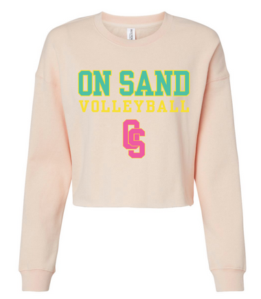On Sand Spirit Ladies Lightweight Crop Crewneck Sweatshirt