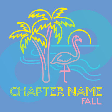 Fall Rush Neon Flamingo