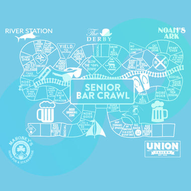Senior Week Bar Crawl Gameboard