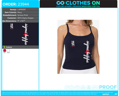 WVU Sigma Kappa Tanks Spring 2026