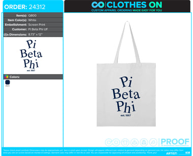 UF Pi Beta Phi Fall Recruitment 2026 Gameday Pins & Totes
