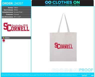 Cornell Spring 2025 SC Graduation Totes