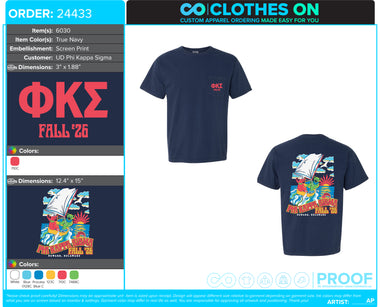 UD Phi Kappa Sigma Fall 2026 Rush Comfort Colors Pocket Tees