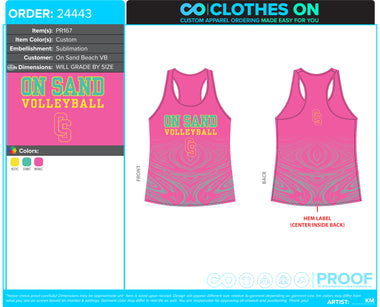 On Sand Beach Volleyball Jerseys June 2026