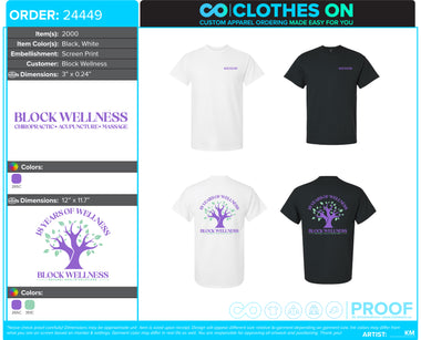 Block Wellness 18th Anniversary Merch