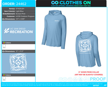 UCSD Outdoor Program Sun Hoodies Summer 2026