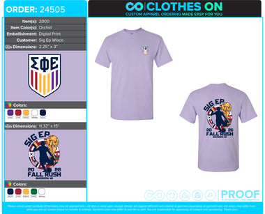 Wisconsin Sig Ep Rush Tees Fall 2026