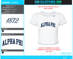 Alpha Phi New Member Gift Baby Tees Fall 2026