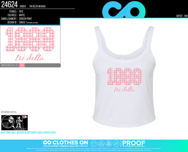 Nevada Tri Delta New Member Gift Tanks Fall 2026