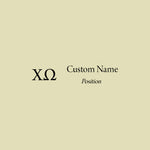 WKU Chi O Name Tags