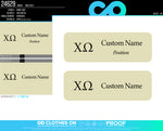 WKU Chi O Name Tags