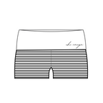 WVU Chi Omega Striped Foldover Shorts