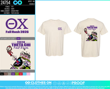 OSU  Theta Chi Fall 2026 Rush Comfort Colors Tees