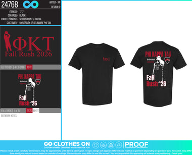 University of Delaware Phi Tau Fall 2026 Rush Tees