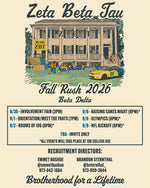 Rutgers Zeta Beta Tau Fall 2026 Fall Rush Banner
