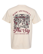 Miami OH Phi Sig Dude's Day Comfort Colors Tee