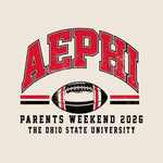 OSU AEPHI Fall 2026 Parents Weekend Tees & Crewnecks