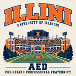 University of Illinois AED Football T Shirt