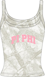 UNT Pi Beta Phi YourWay Light Camo Spaghetti Strap Tank
