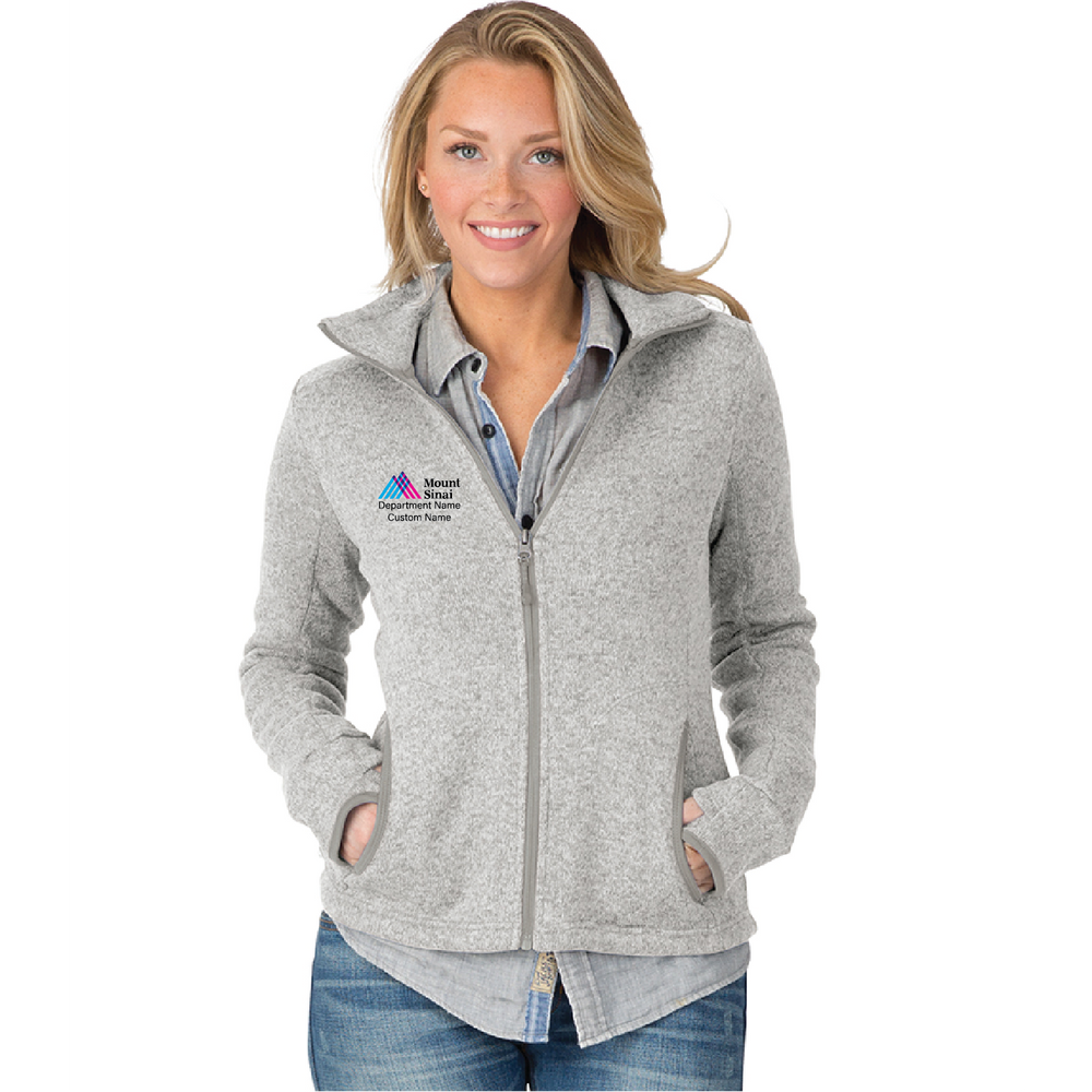 Mount Sinai Ladies Charles River Heathered Fleece Jacket