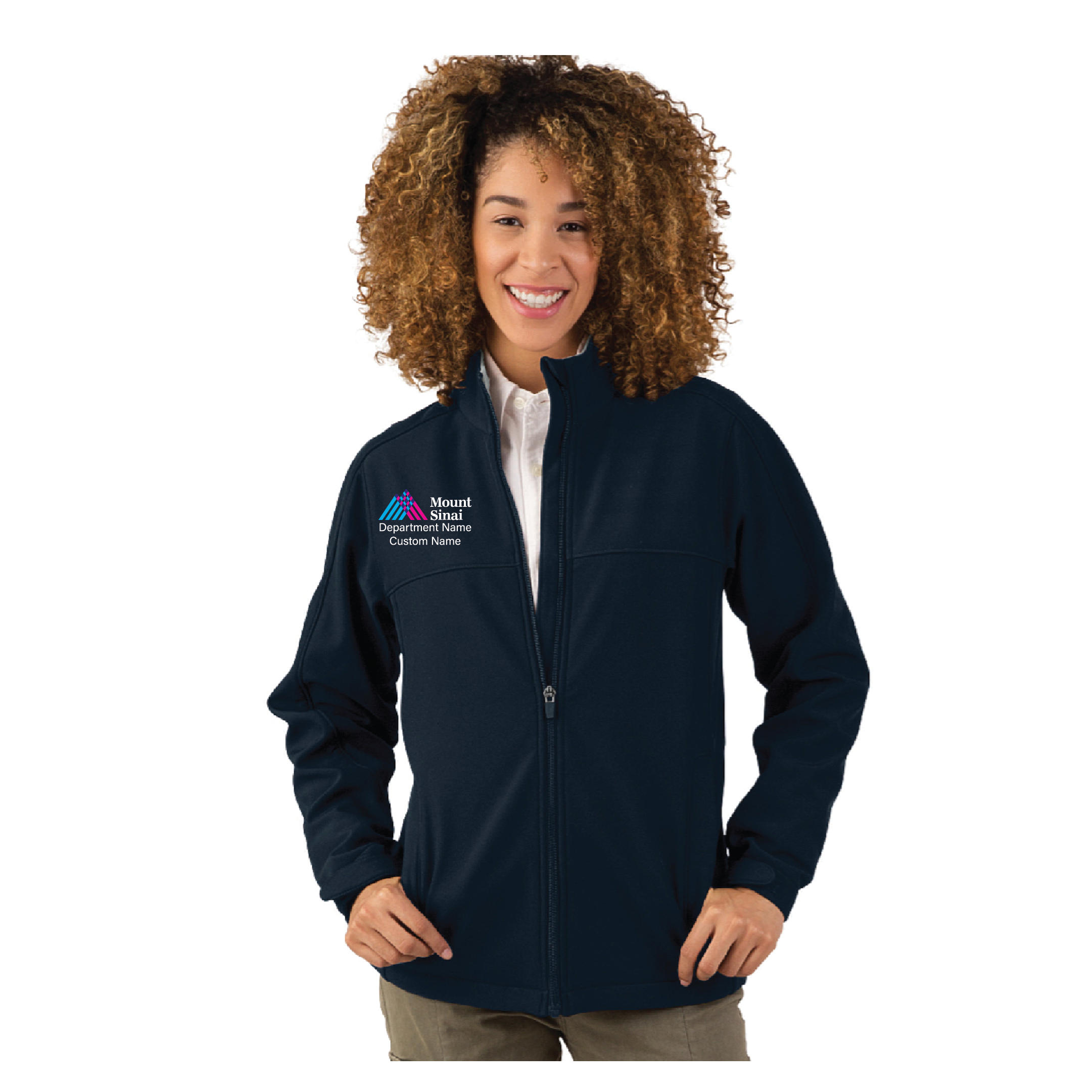 Mount Sinai Ladies Charles River Soft Shell Jacket Clothes On