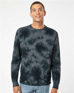 Independent Trading Co Unisex Midweight Tie-Dyed Crewneck Sweatshirt