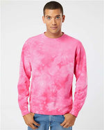 Independent Trading Co Unisex Midweight Tie-Dyed Crewneck Sweatshirt