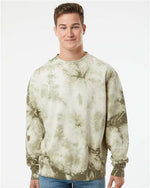 Independent Trading Co Unisex Midweight Tie-Dyed Crewneck Sweatshirt
