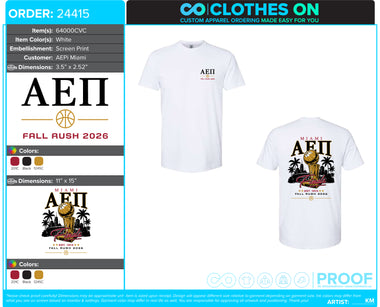 UMiami AEPi Fall 2026 Rush Shirts