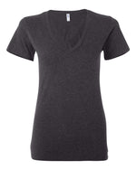 Bella Womens Deep V-Neck Jersey T-Shirt