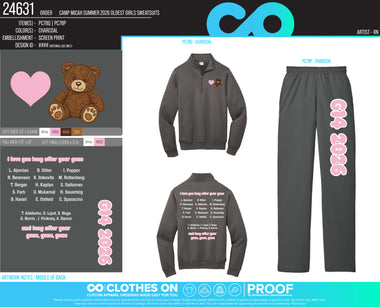 Camp Micah Summer 2026 Oldest Girls Sweatsuits