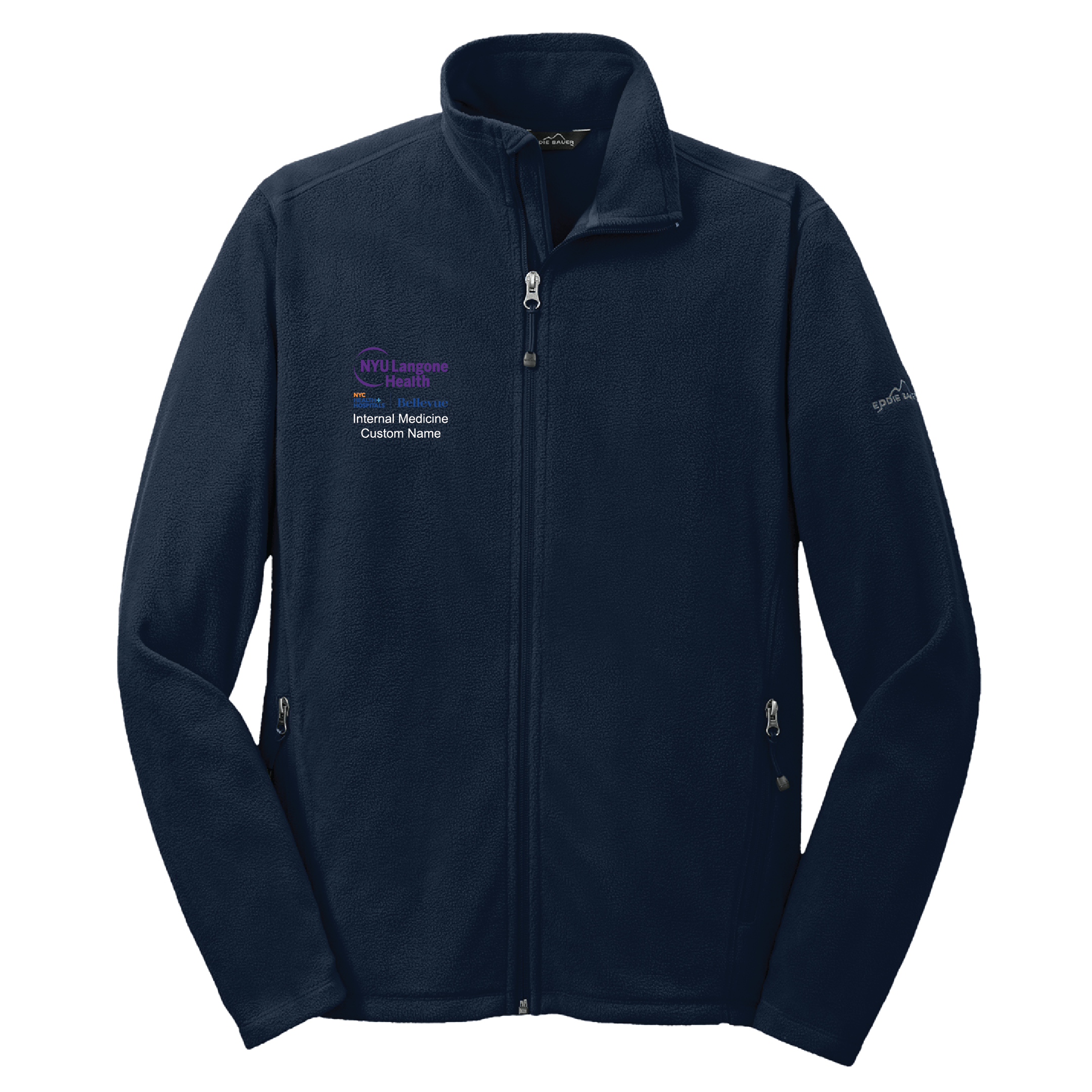 NYU Langone Eddie Bauer Men's Full-Zip Microfleece Jacket