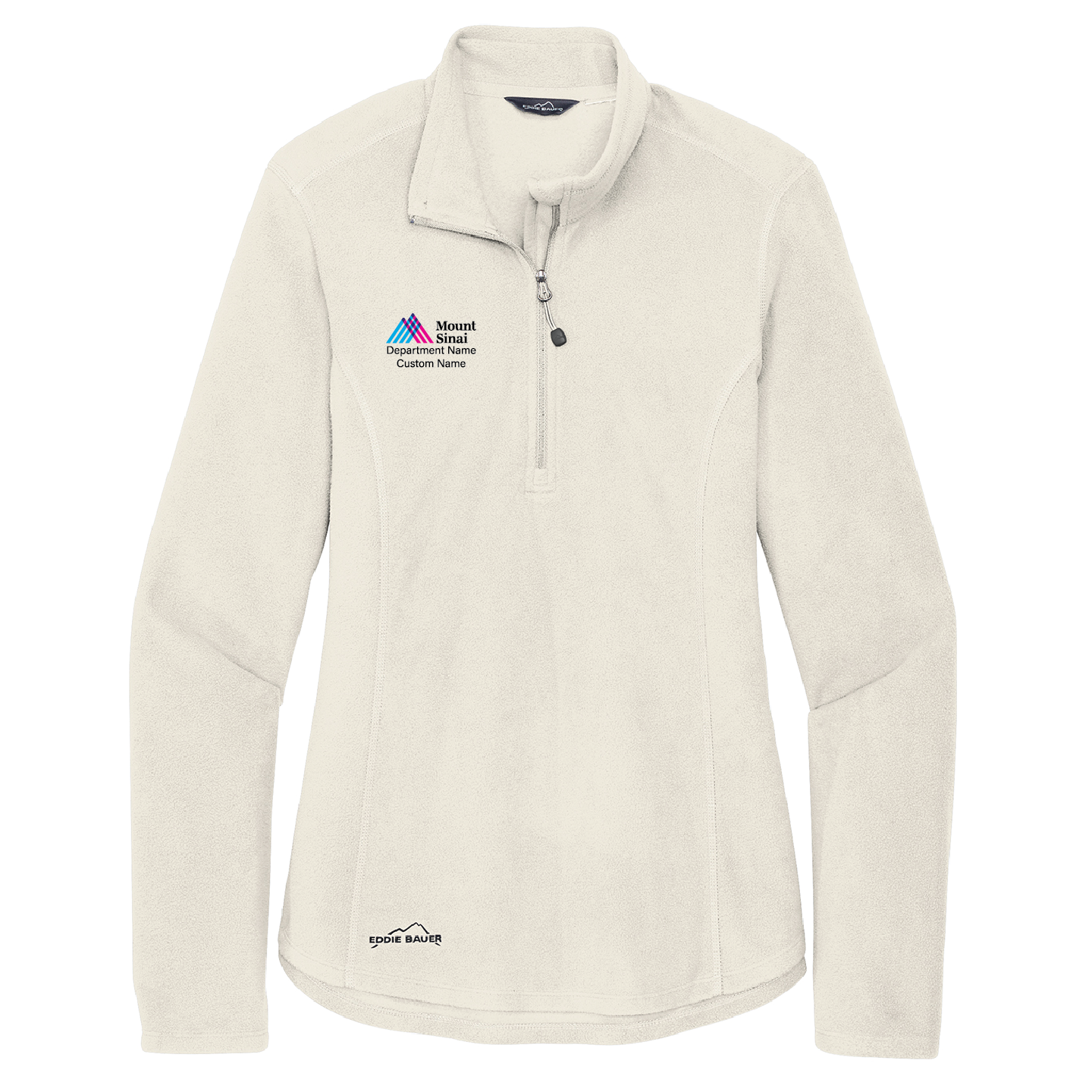 Mount Sinai Eddie Bauer Ladies 1/2 Zip Microfleece Jacket