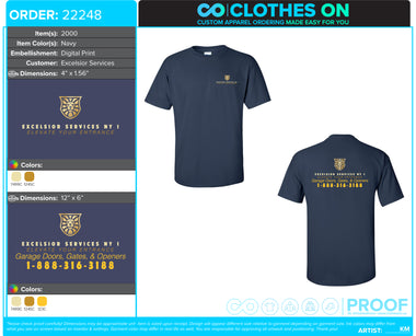 Excelsior Services Summer 2025 T Shirts
