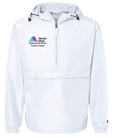 Mount Sinai Champion Packable 1/4 Zip Anorak Windbreaker Jacket