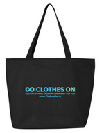 Clothes On Jumbo Zippered Tote