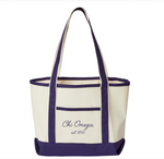 Delaware Chi Omega 2026 Make-A-Wish Medium Navy Tote Bag