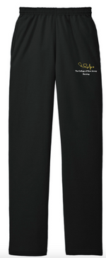 TCNJ Nursing Heartbeat Open Bottom Sweatpants with Pockets